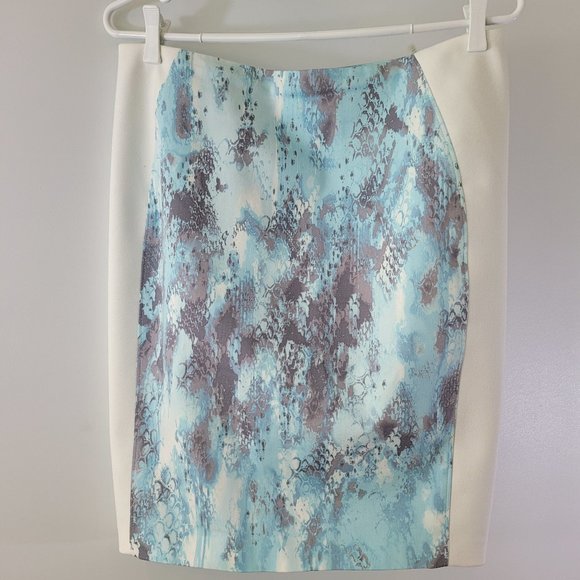 T Tahari Mixed Media Pencil Skirt - Picture 1 of 7